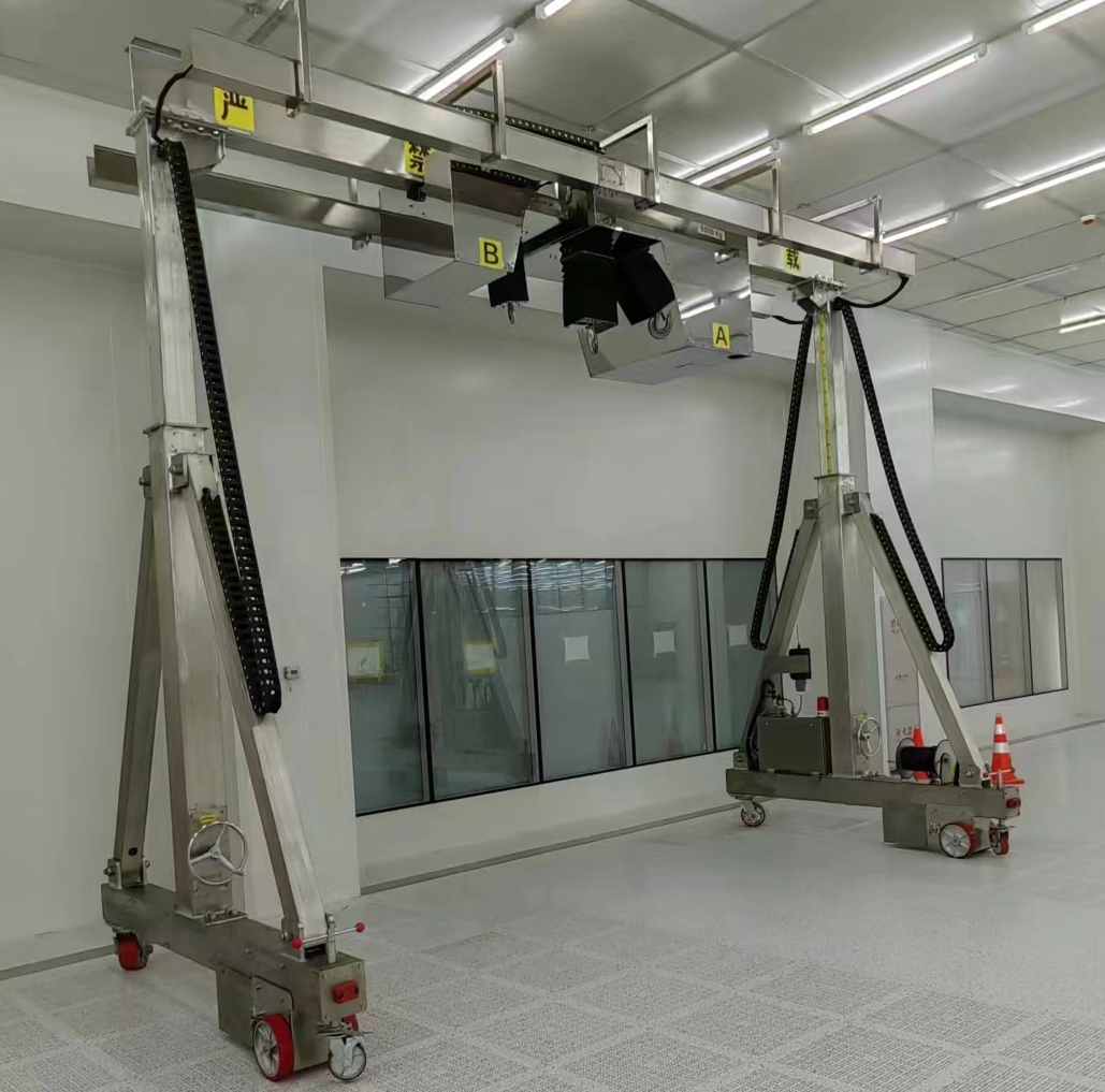 Mobile cleanroom gantry crane