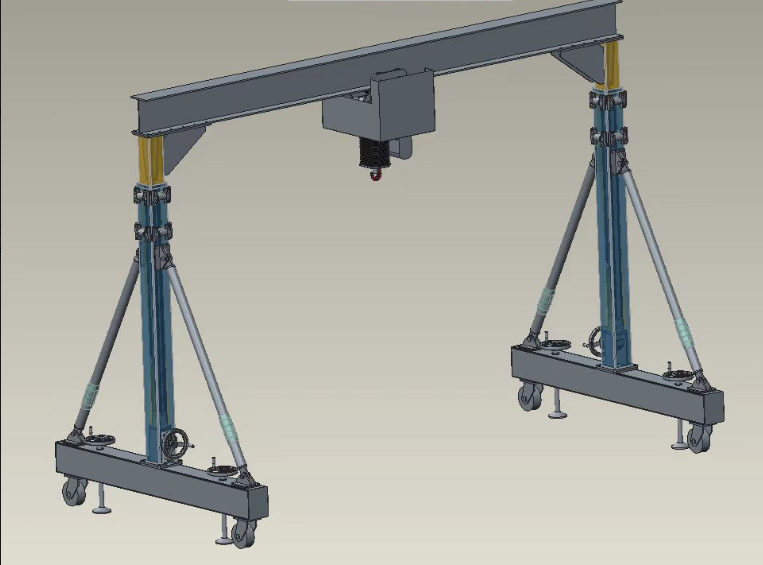 Cleanroom adjustable gantry crane