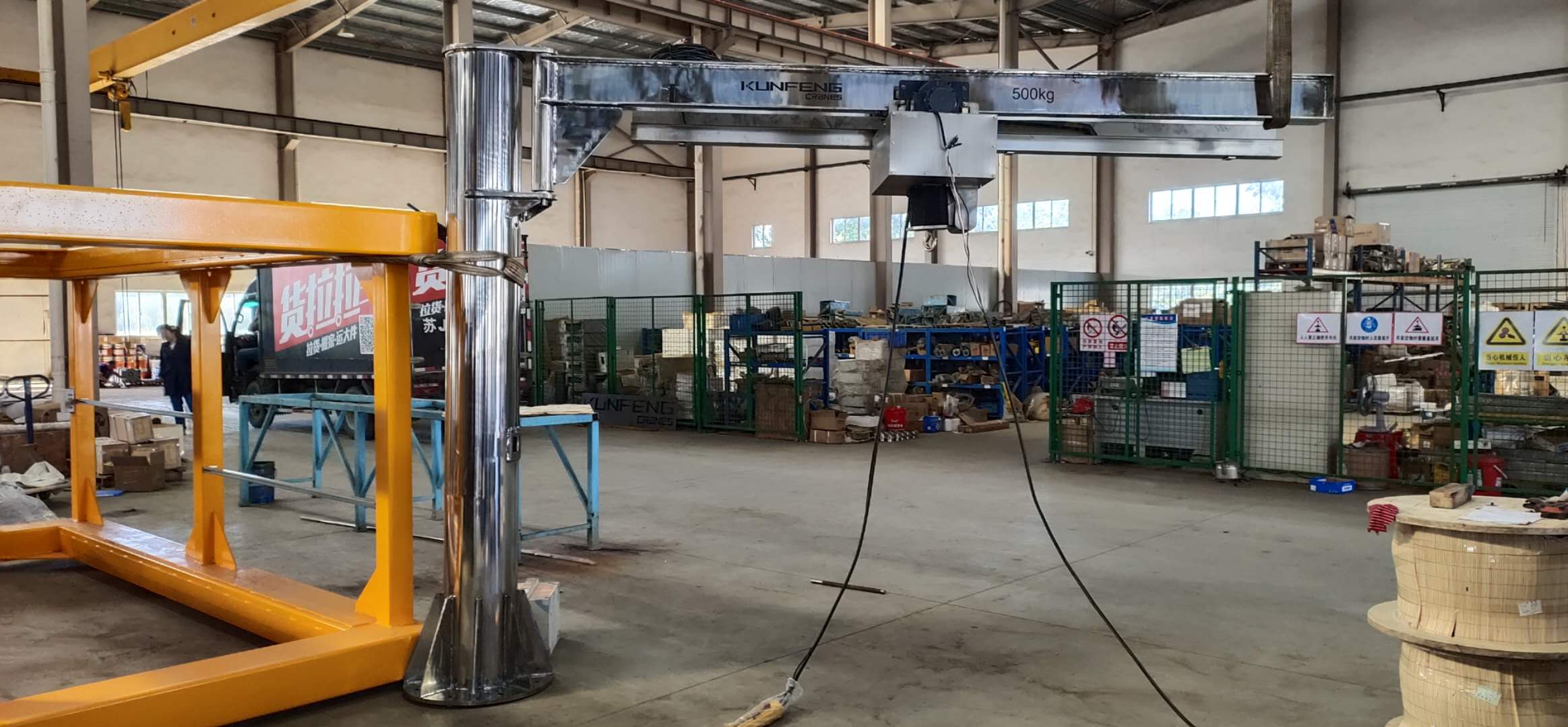 Stainless steel column jib crane