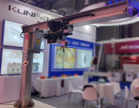 360-degree Stainless Steel Jib Crane for Cleanroom Lifting