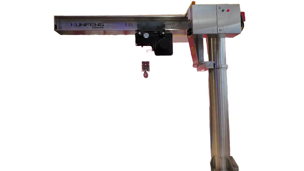 Stainless steel jib crane for cleanroom lifting