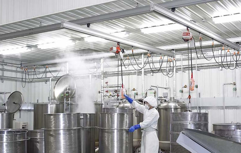 Aluminum rail system for food processing