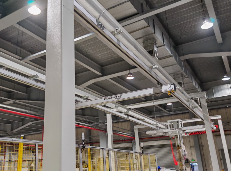 Cleanroom aluminum rail bridge crane