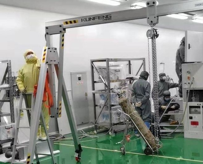 Cleanroom aluminum foldable gantry crane
