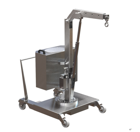 Stainless steel mobile foldable jib crane