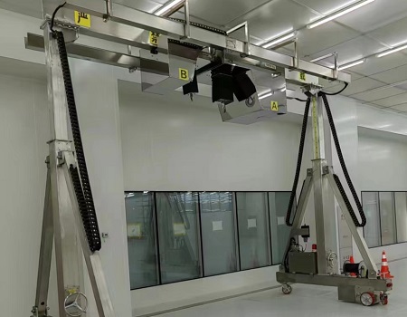 Stainless Steel Moveable Crane for Cleanroom Use