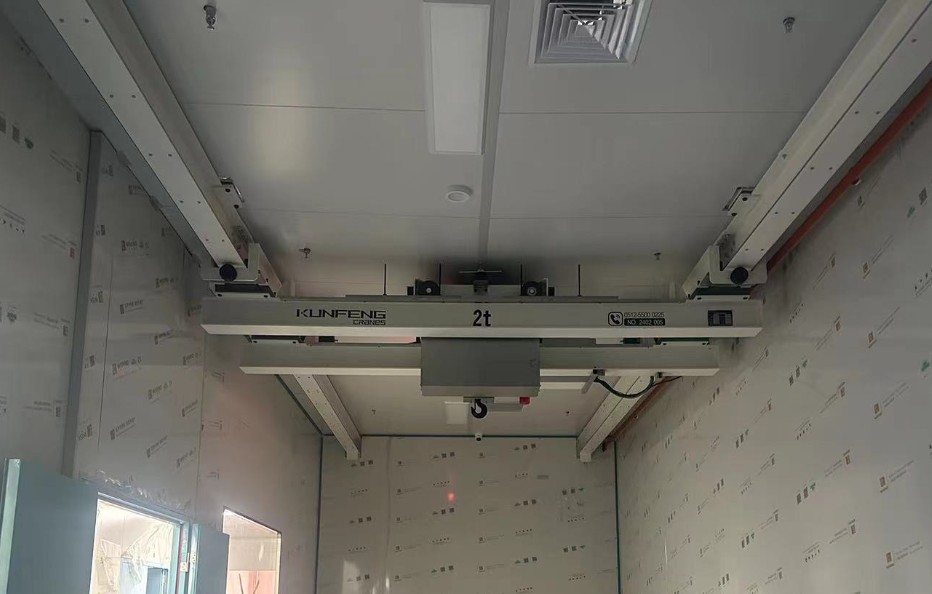 Cleanroom suspension bridge crane