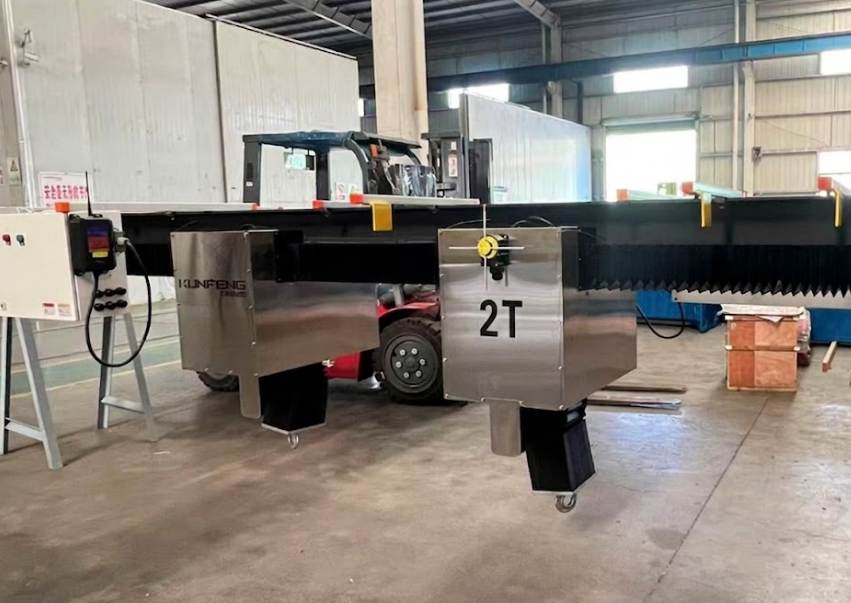 Cleanroom monorail crane with electric chain hoist