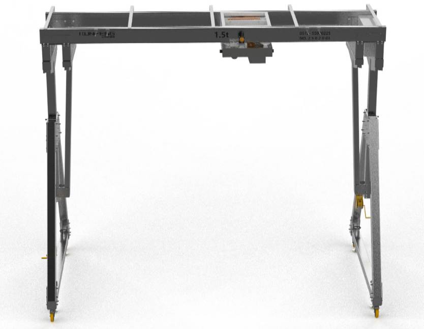 Rendering of cleanroom workshop aluminum gantry crane