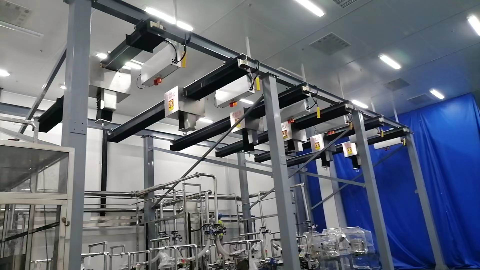 Light monorail bridge crane for cleanroom